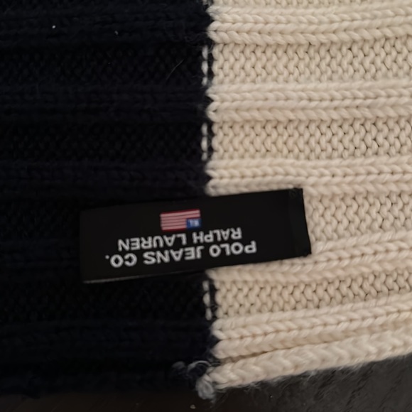 RALPH LAUREN SIGNATURE WOOL USA FLAG SCARF - Picture 2 of 3